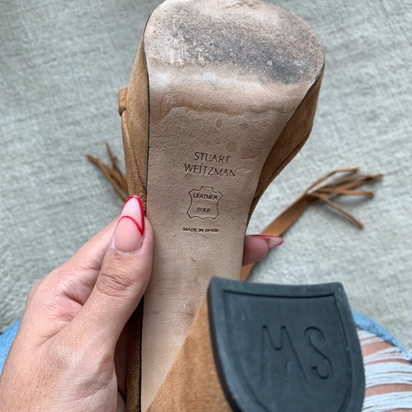 STUART WEITZMAN TIE UP PLATFORM HEELS - Picture 3 of 4